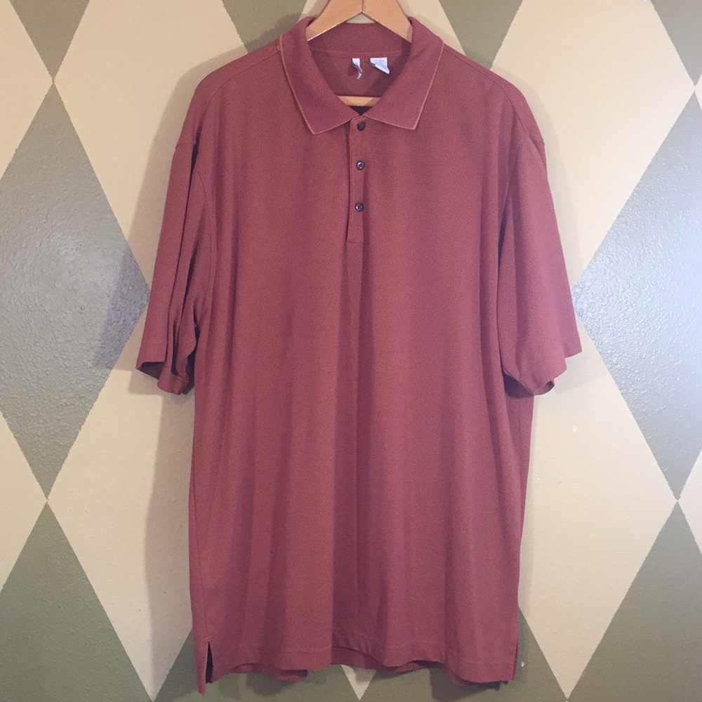 Big & Tall Men’s Axis Polo Orange/Red size 3XT fair/good